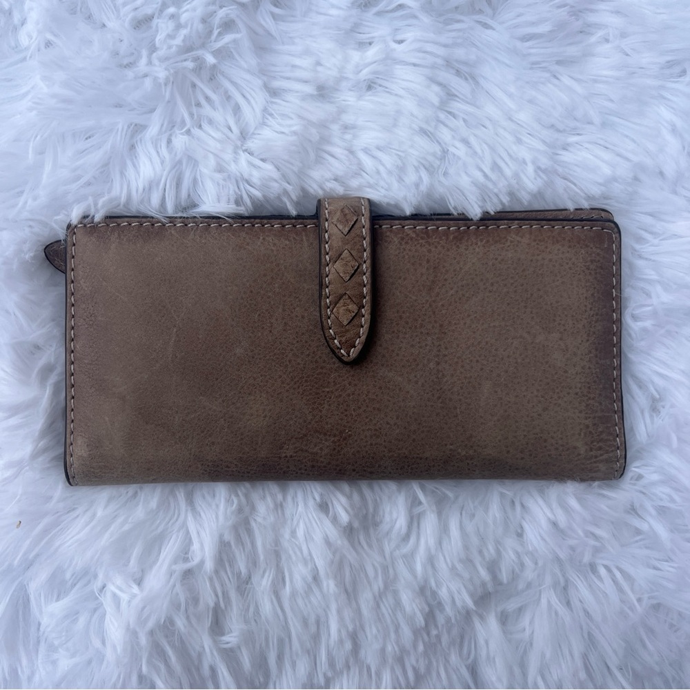 Frye Reed Slim Wallet Khaki Leather - Picture 9 of 11